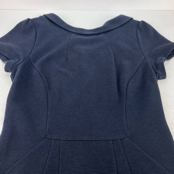 BODEN 4 Betty Ottoman Navy Short Sleeve Wiggle Ribbed Stretch Sheath Dress - Picture 5 of 10